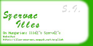 szervac illes business card
